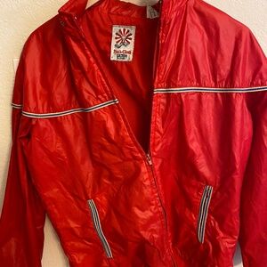 Silton California 90s Vintage Red Windbreaker (Medium)